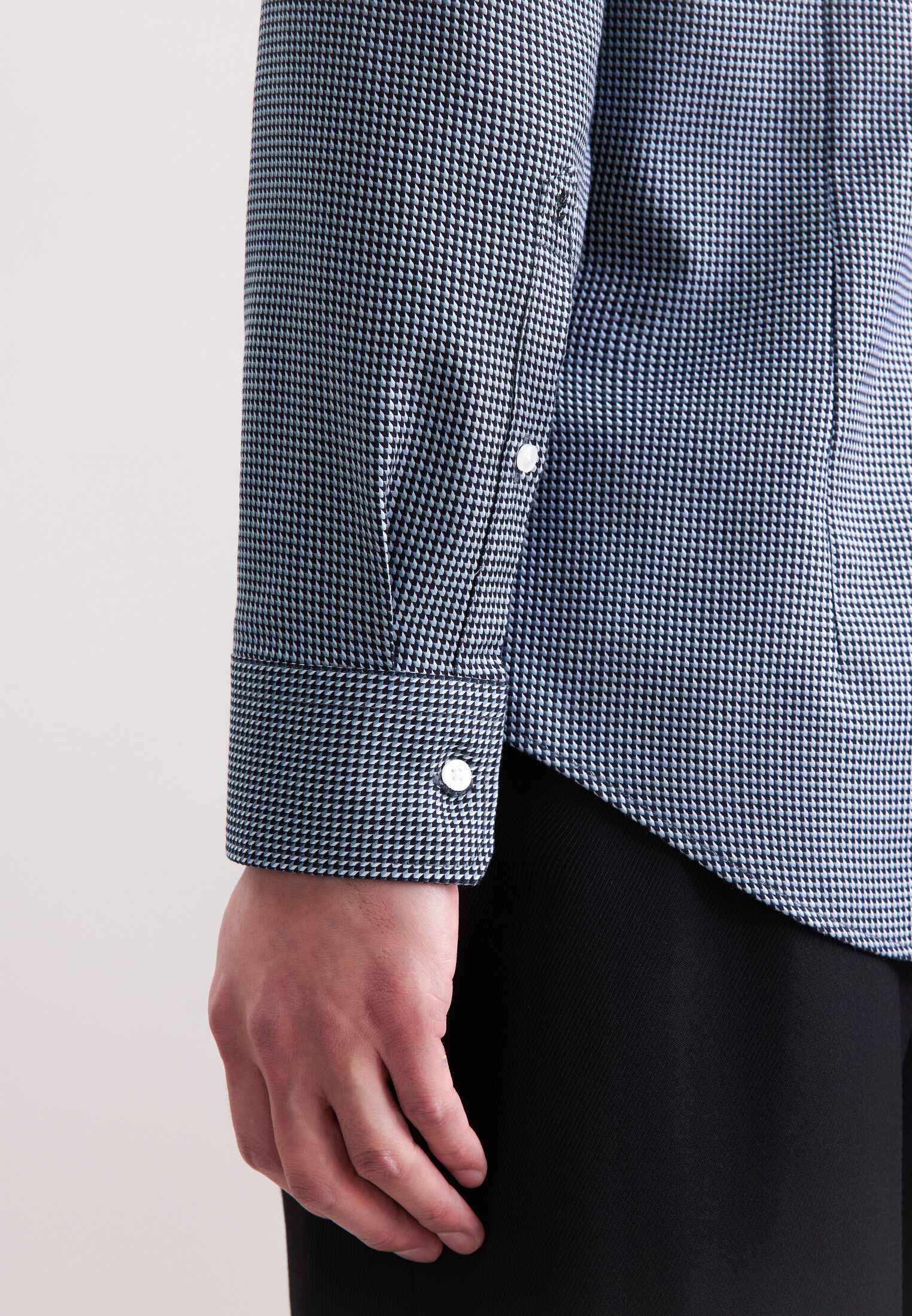 Business shirt Slim 1/1 Kent-Collar Pepita