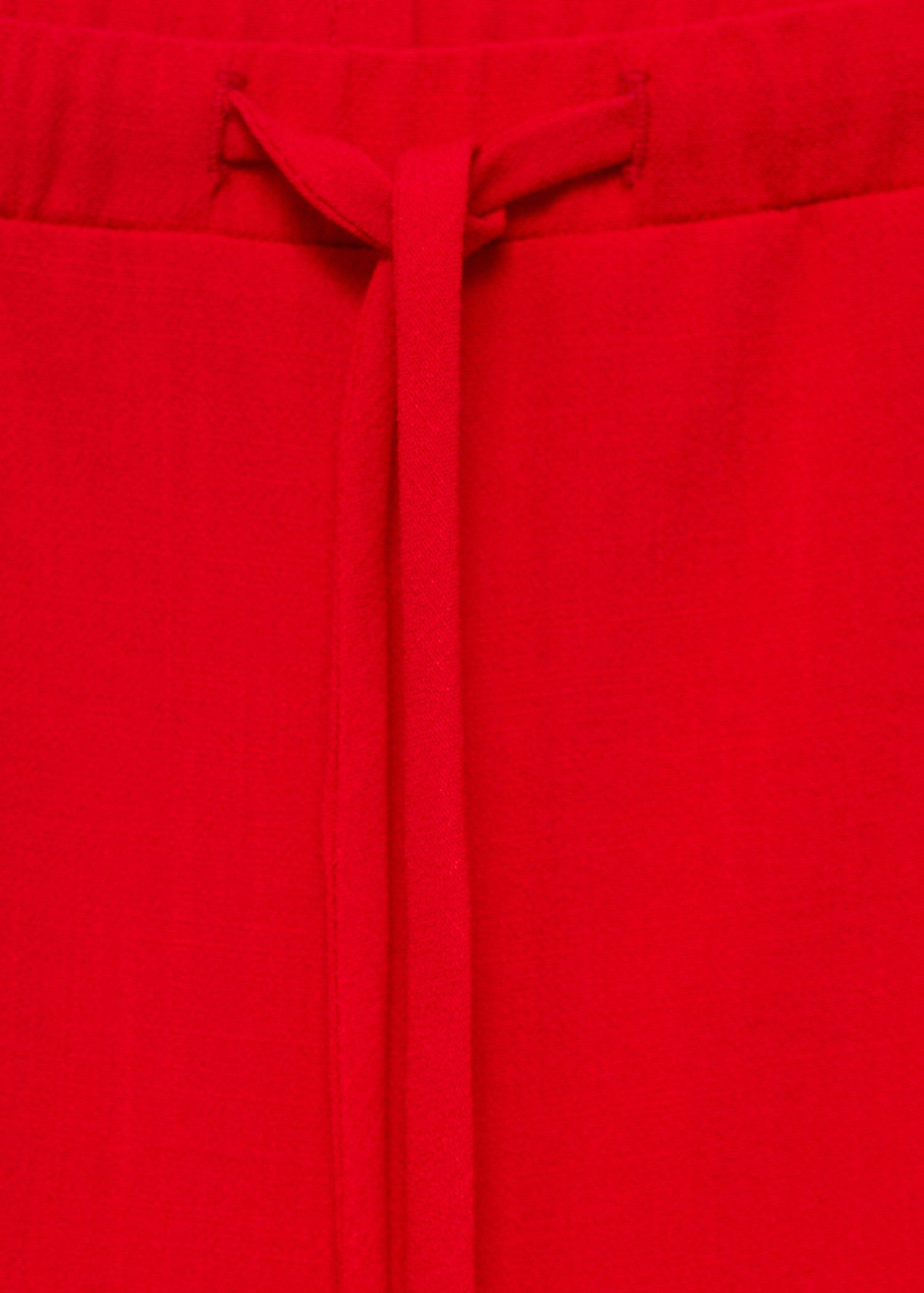 Drawstring straight trousers