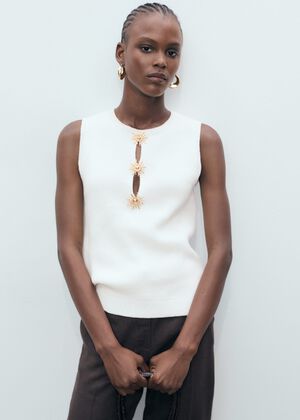 Knit top with sun detail