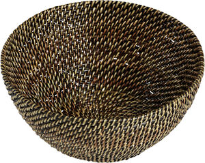 Brödkorg rund 21 x 9,5 cm Ljus/Mörk brun Nito flät