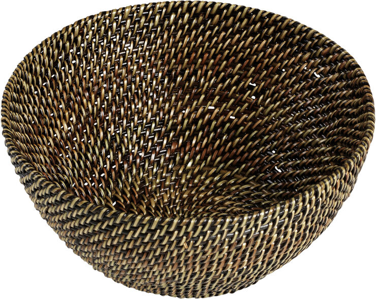 Brödkorg rund 21 x 9,5 cm Ljus/Mörk brun Nito flät