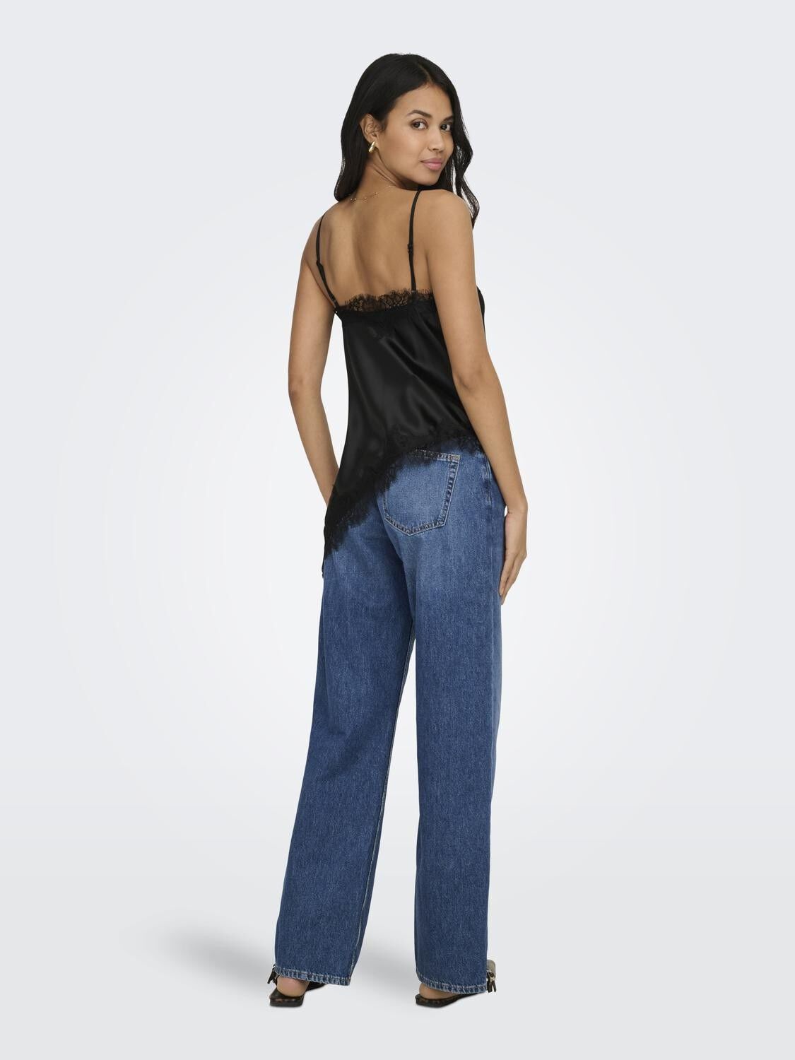 Onlbella Strap Satin Lace Top Wvn Ex