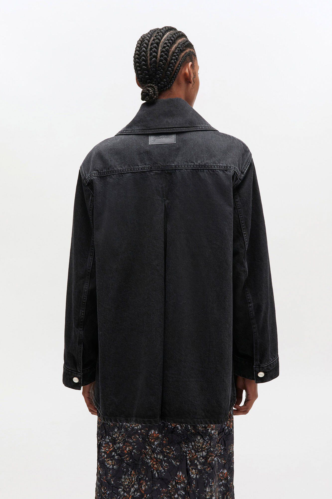 Rigid Denim Midi Jacket