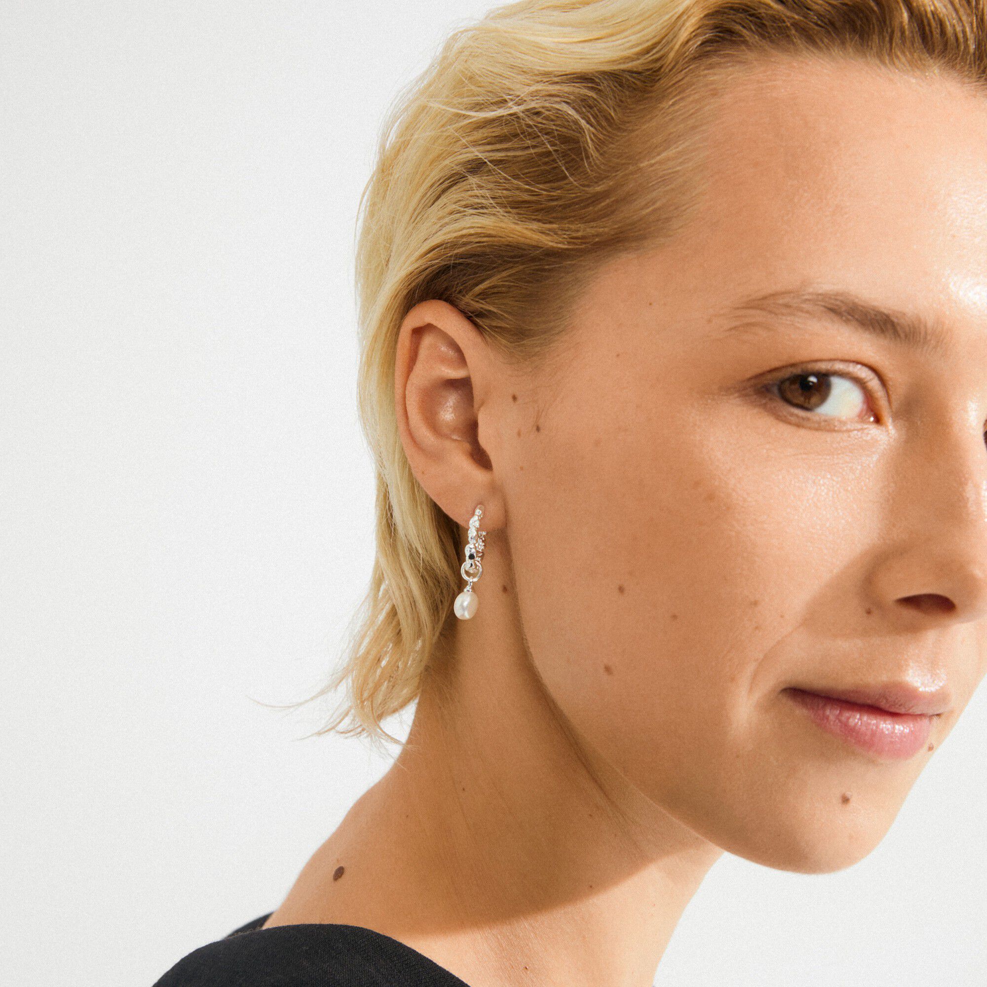 SHIFT perle &oslash;reringe s&oslash;lvbelagt