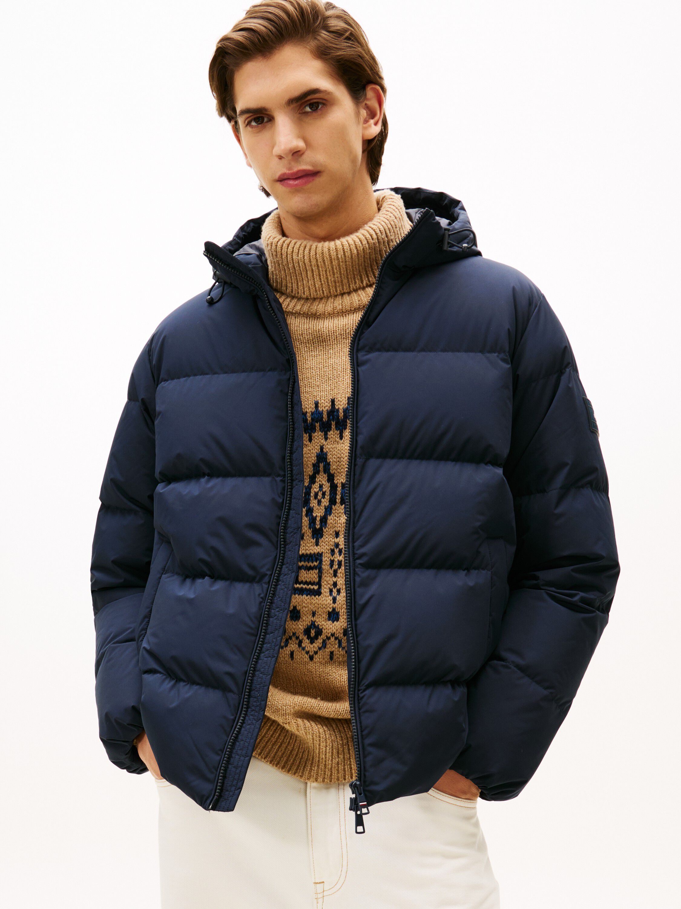 DOWN HOODED PUFFER JKT