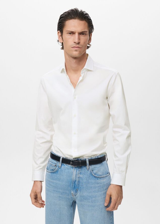 Regular-fit 100% cotton shirt