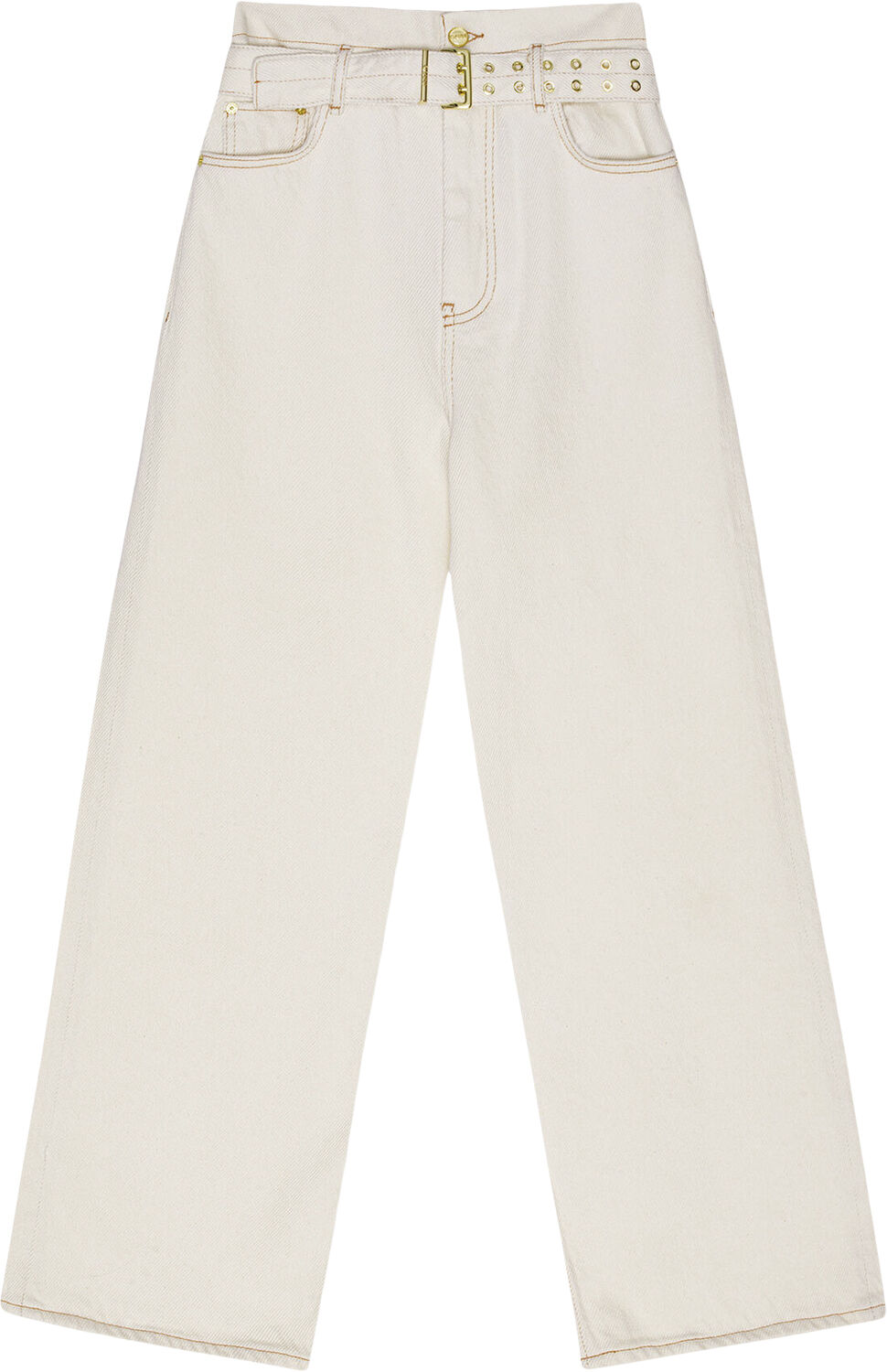 Heavy Denim Paperbag Jeans