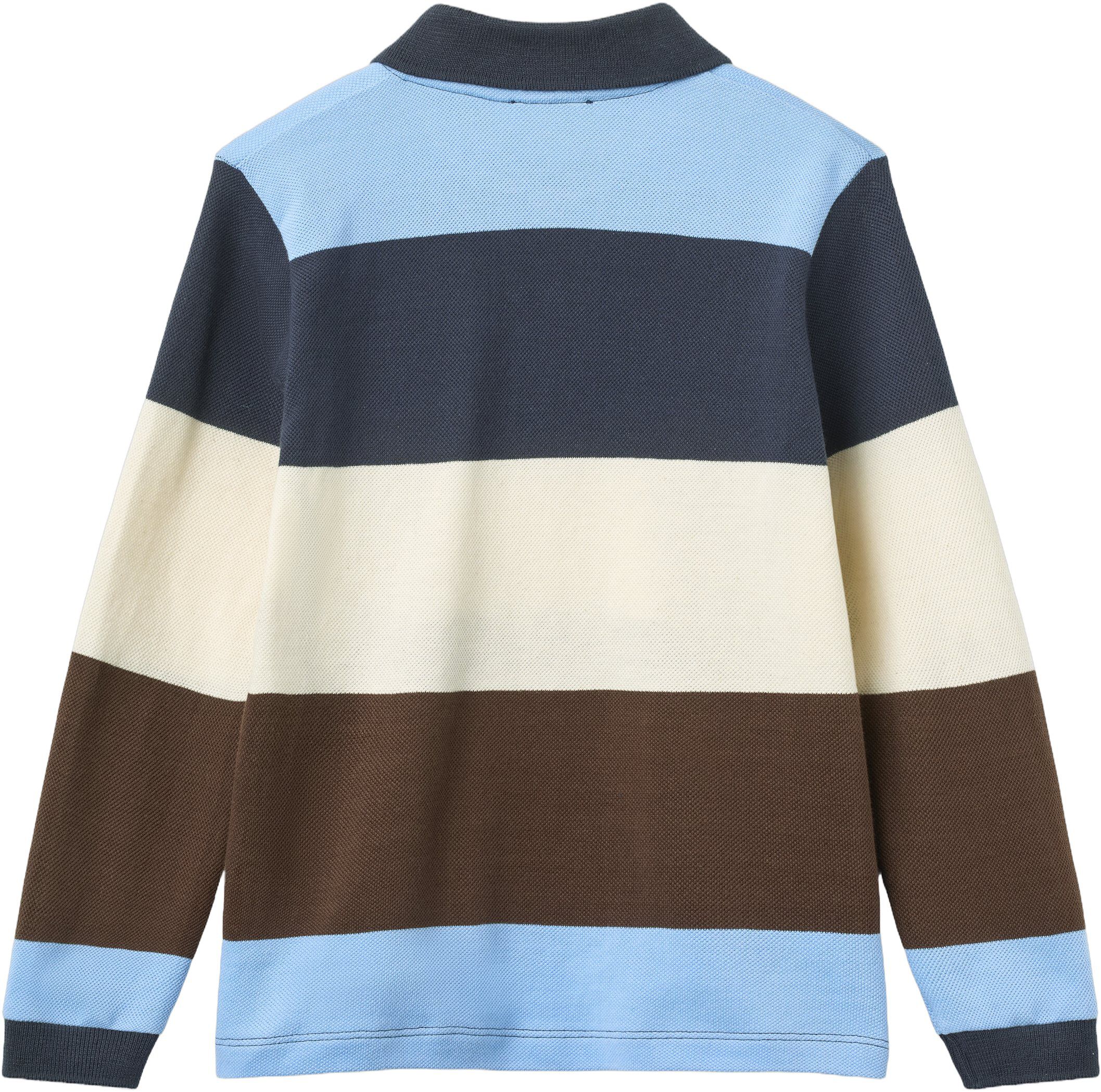 Stripe Pique Polo w. LS