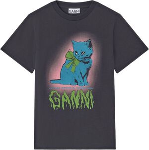 Basic Cotton Jersey Neon Kitty T-sh