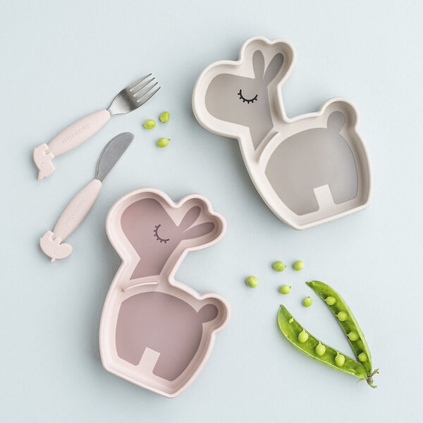 Silikone Stick&Stay snacktallerken Lalee Sand