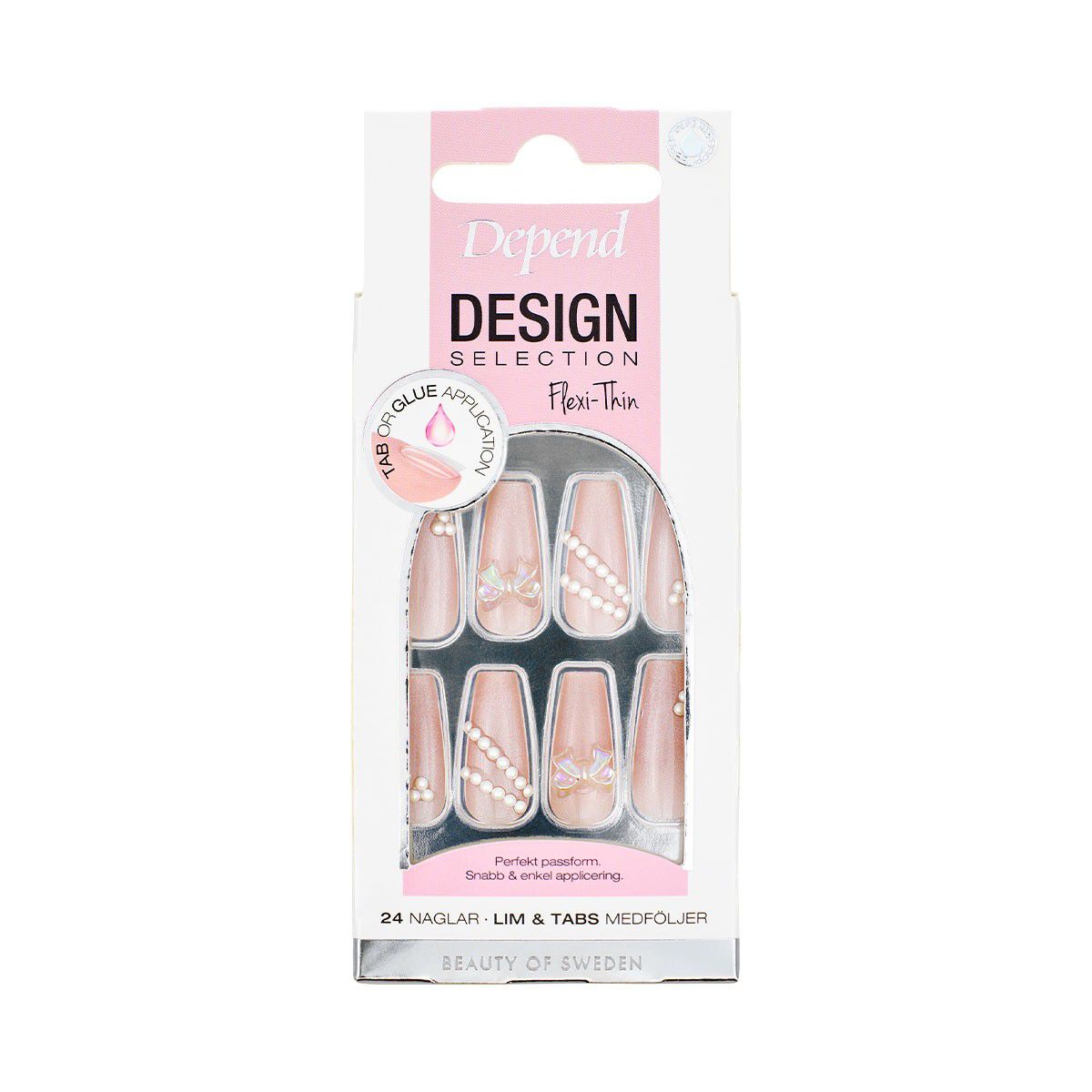 Depend kunstige negle Design Selection Pink Shimmer Decor Co