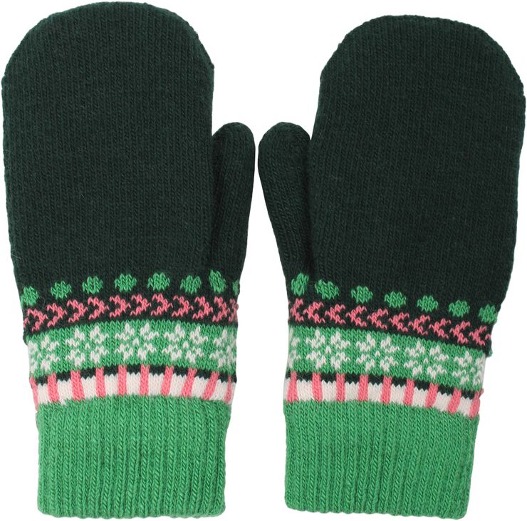 Danewalnut Mittens Dk Forest JAQUARD
