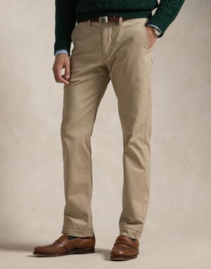 Stretch Straight Fit Washed Chino Pant