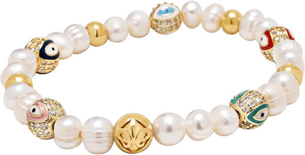 Women's Evil Eye Pearl Bracelet
