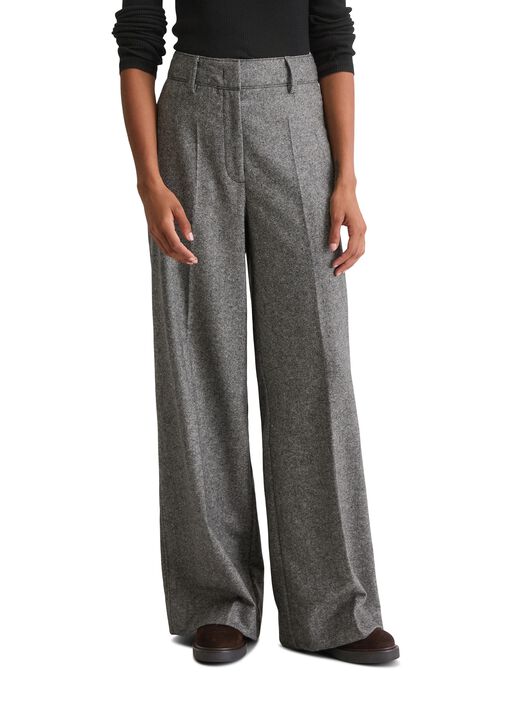 Pants, wide leg, tailored, zip fly