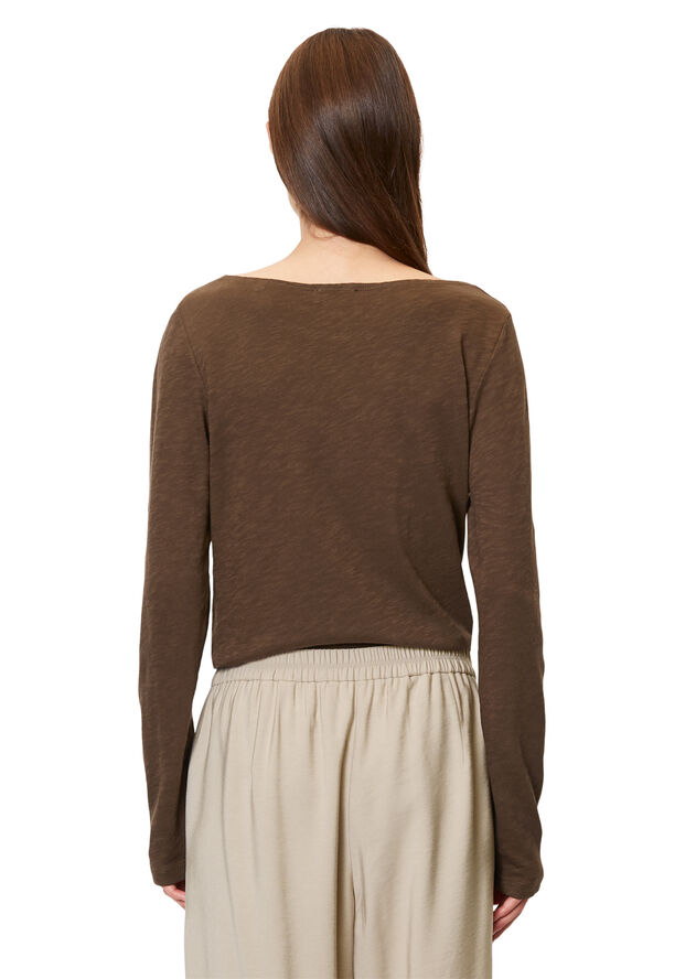 T-shirt, long sleeve, boat neck