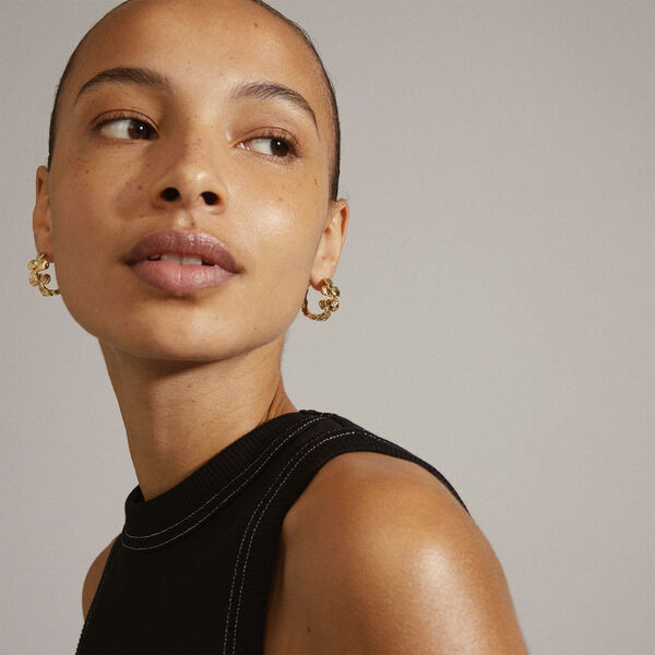 ECHO recycled hoop earrings gold-plated