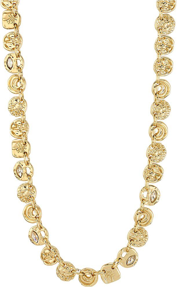 FIRE halsk&aelig;de guldbelagt