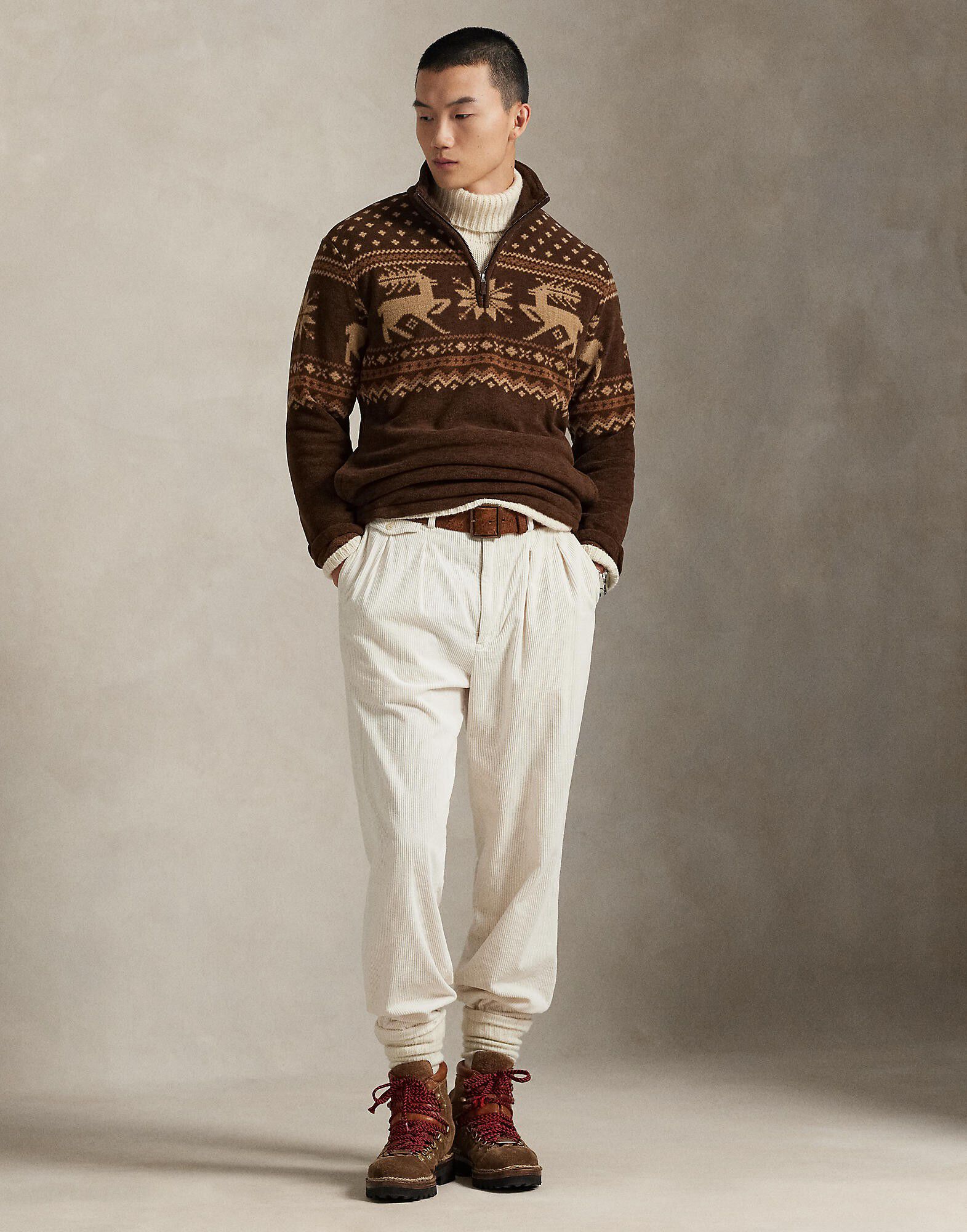 Brushed Fleece Quarter-Zip Pullover