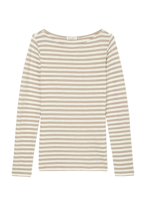 T-shirt, long sleeve, boat neck, st