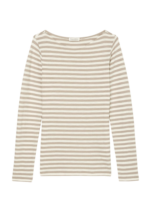 T-shirt, long sleeve, boat neck, st
