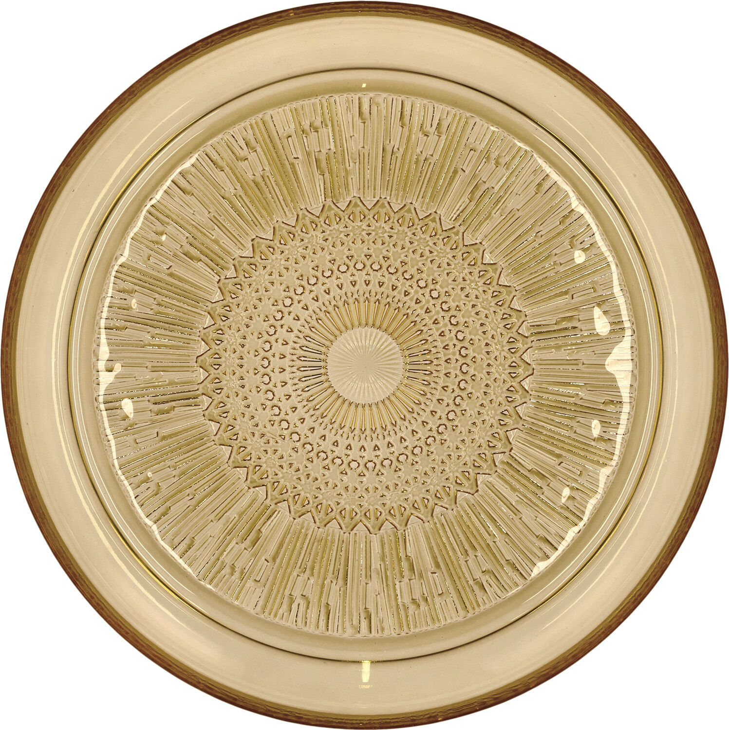 Glastallrik Kusintha 25 cm Amber