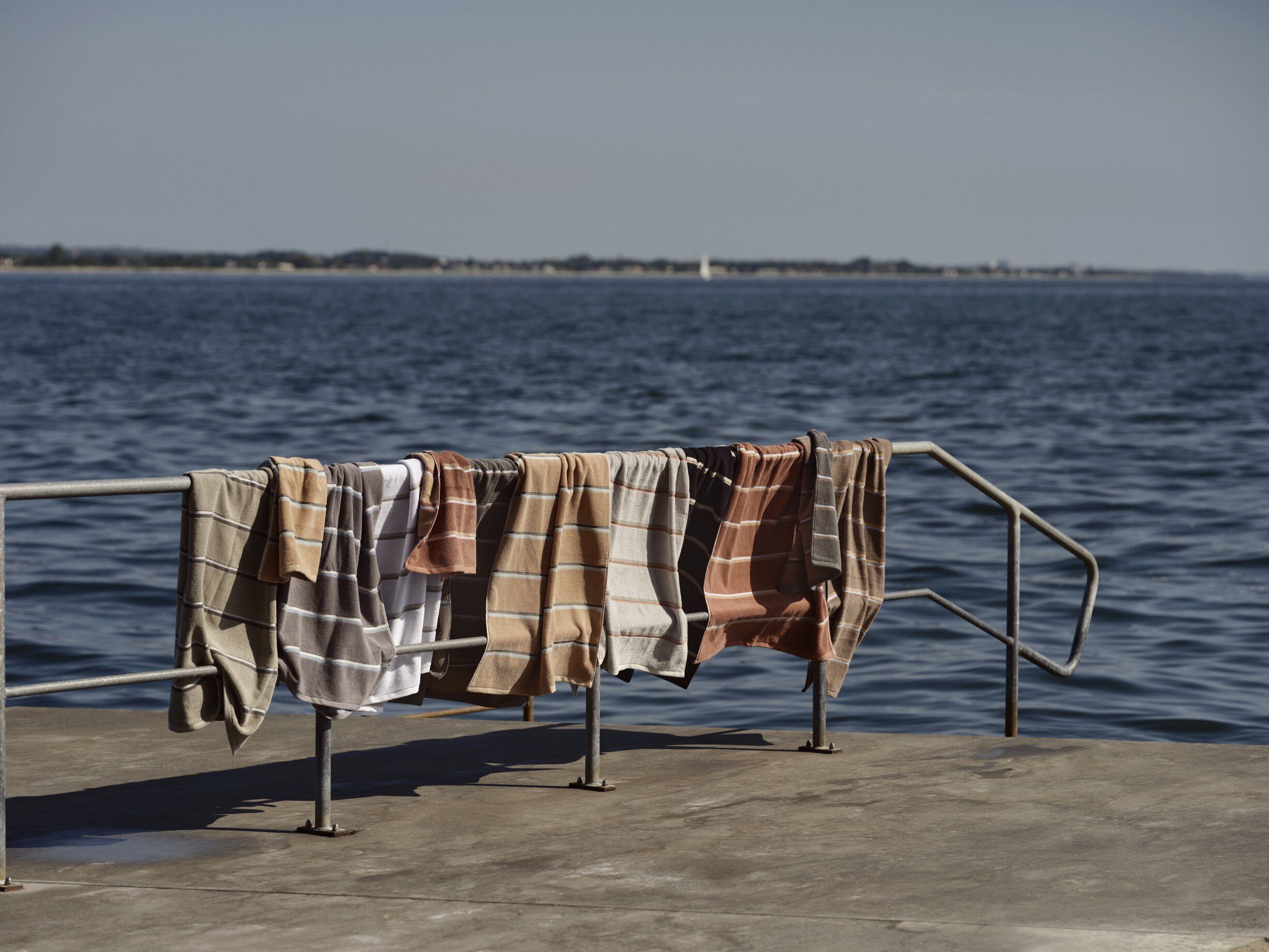 Handduk Sauna 50x100 White/Soft Grey/Eucalyptus