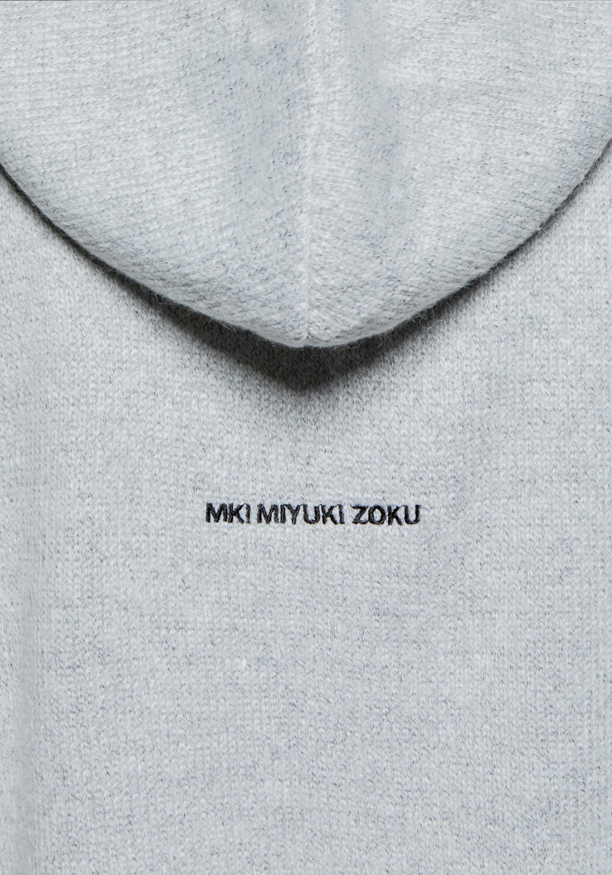 MOHAIR BLEND KNIT ZIP HOODY