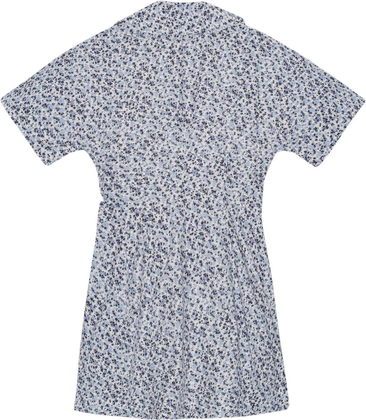 Printed Cotton Wrap Mini Dress