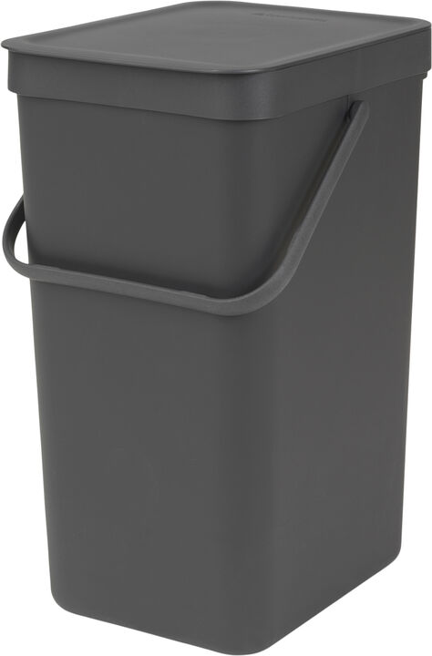 Affaldsspand m/låg sort.kon. 16 ltr