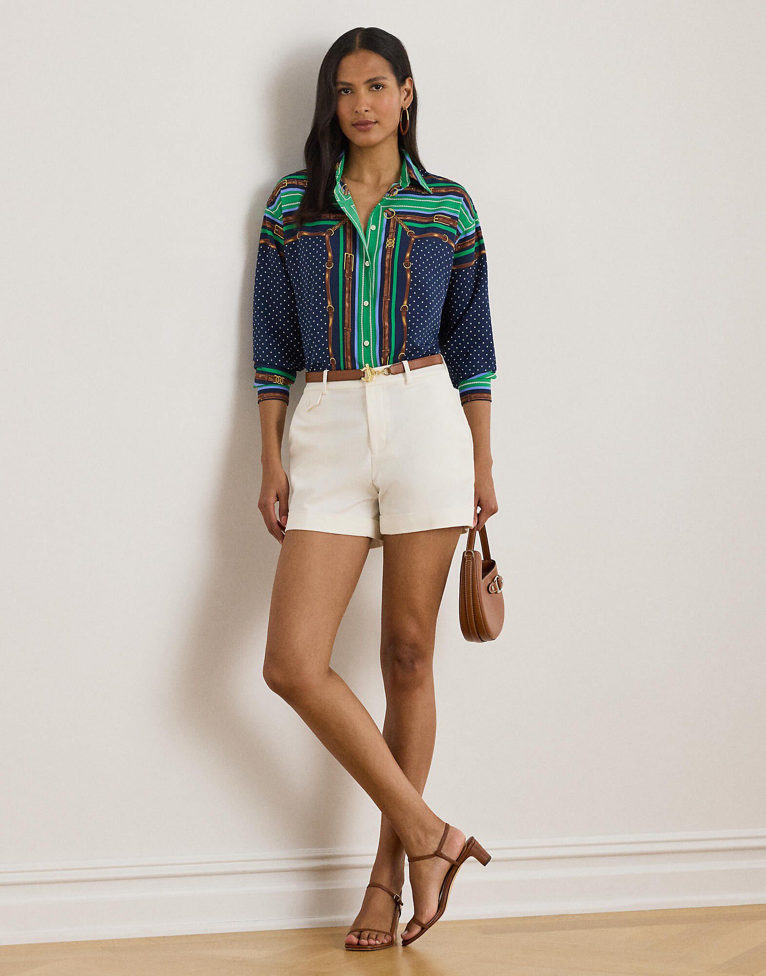 Relaxed Fit Belting & Polka-Dot Shirt