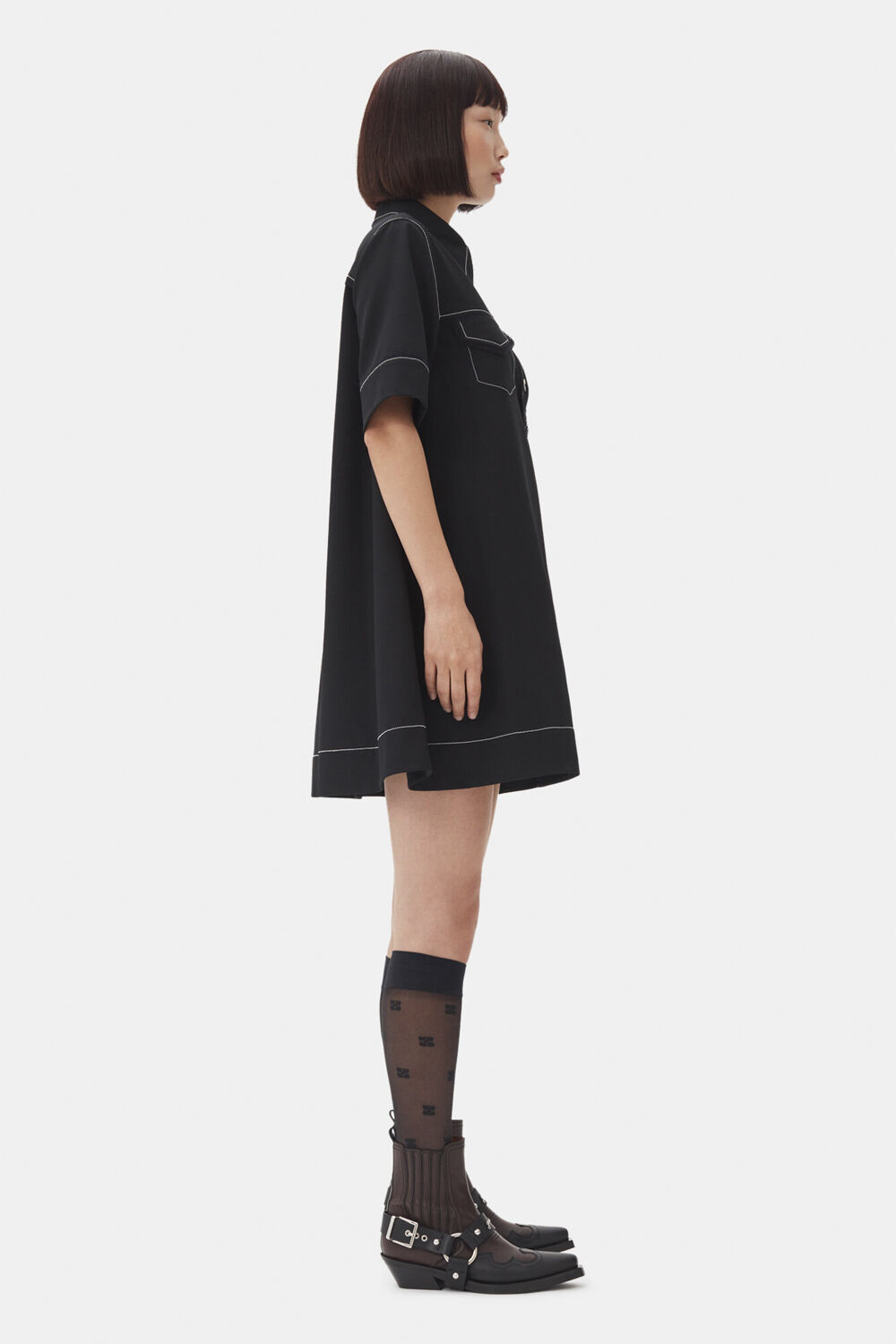 Crepe Sable Mini Dress