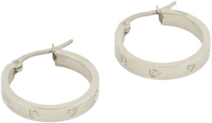 Earrings with engraved hearts