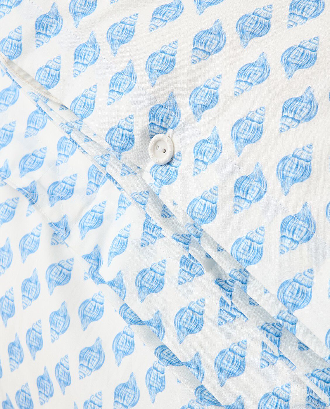M�nstrat s�ngs�tt i poplin, vit/bl�