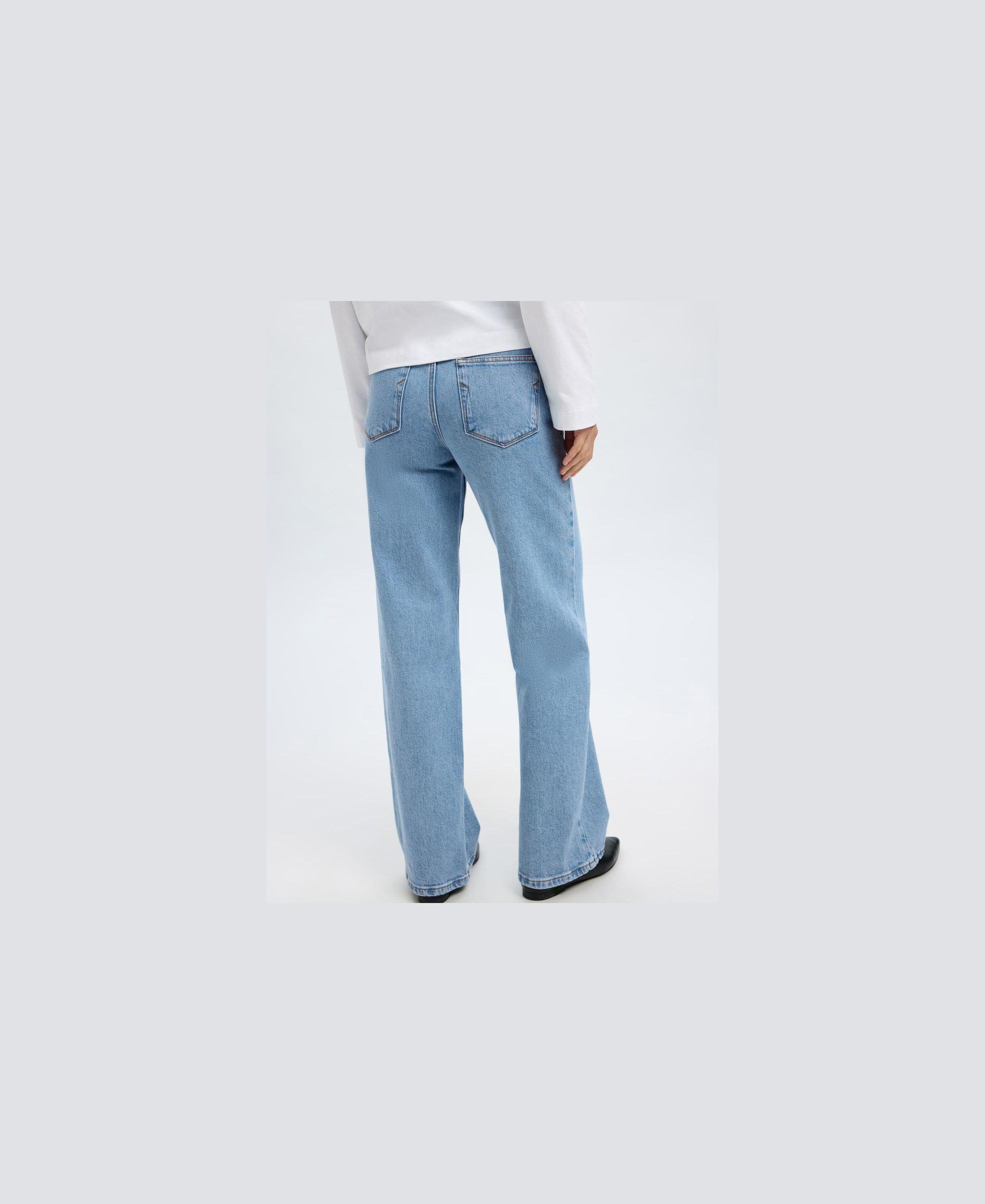 SLFALICE HW WIDE LONG LIG BLU JEANS