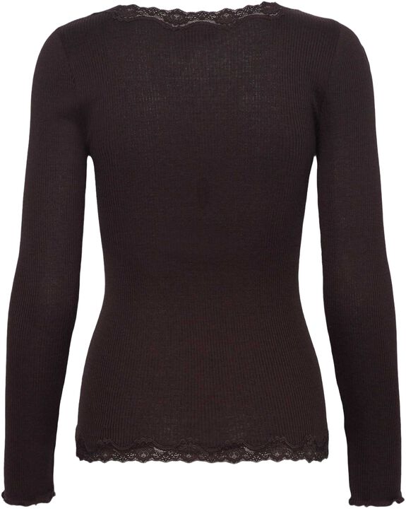 RWBabette Silk LS V-neck Lace Cardigan