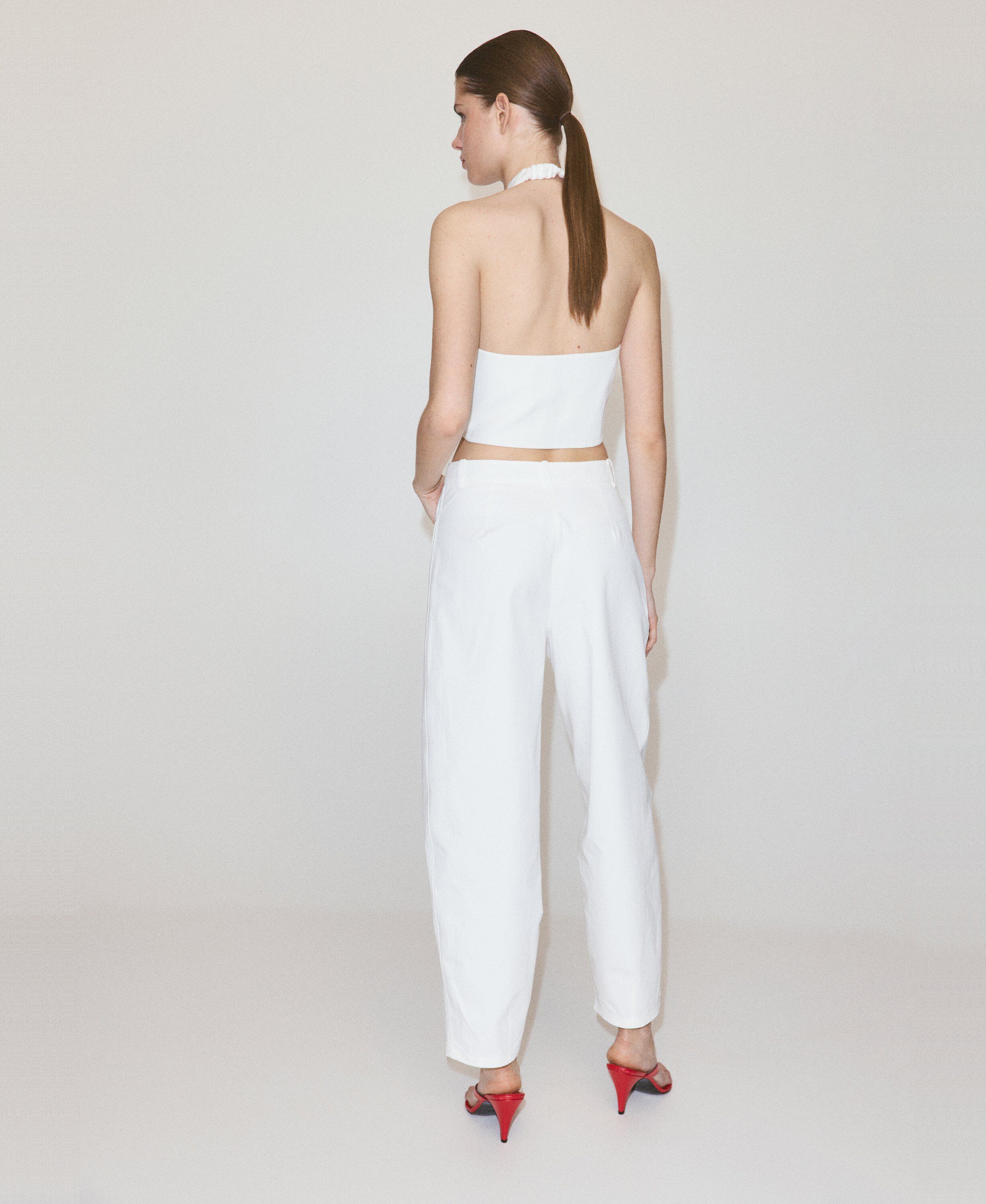 High-waisted balloon trousers