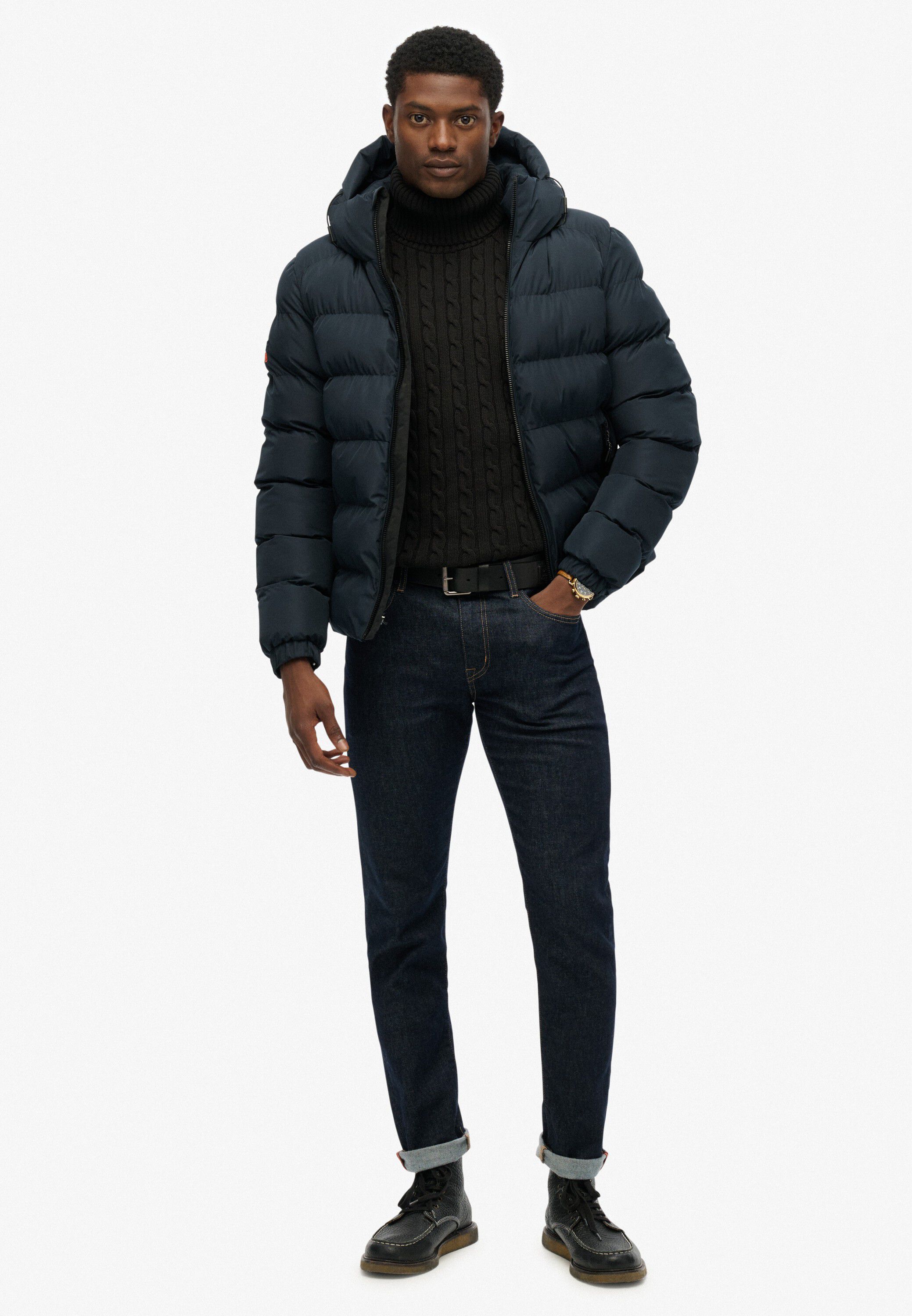 HOODED SPORTS PUFFER JACKET