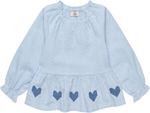 SEERSUCKER LS BLOUSE W. EMB.