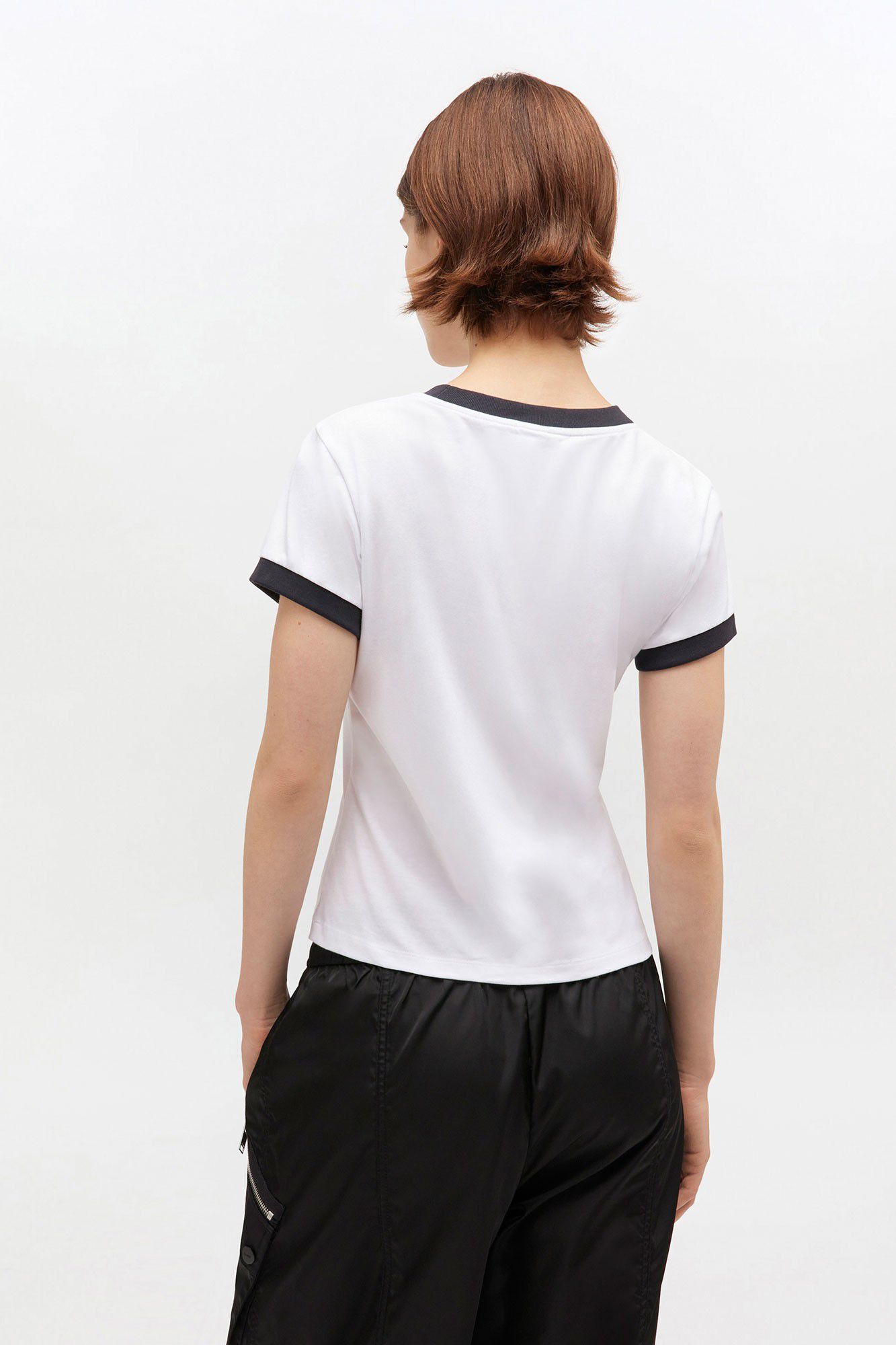 Basic Cotton Jersey Kitty Fitted T-