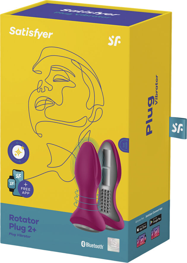 Satisfyer Rotator Plug 2+ fuchsia analvibrator
