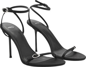 Heeled sandal with buckle detail