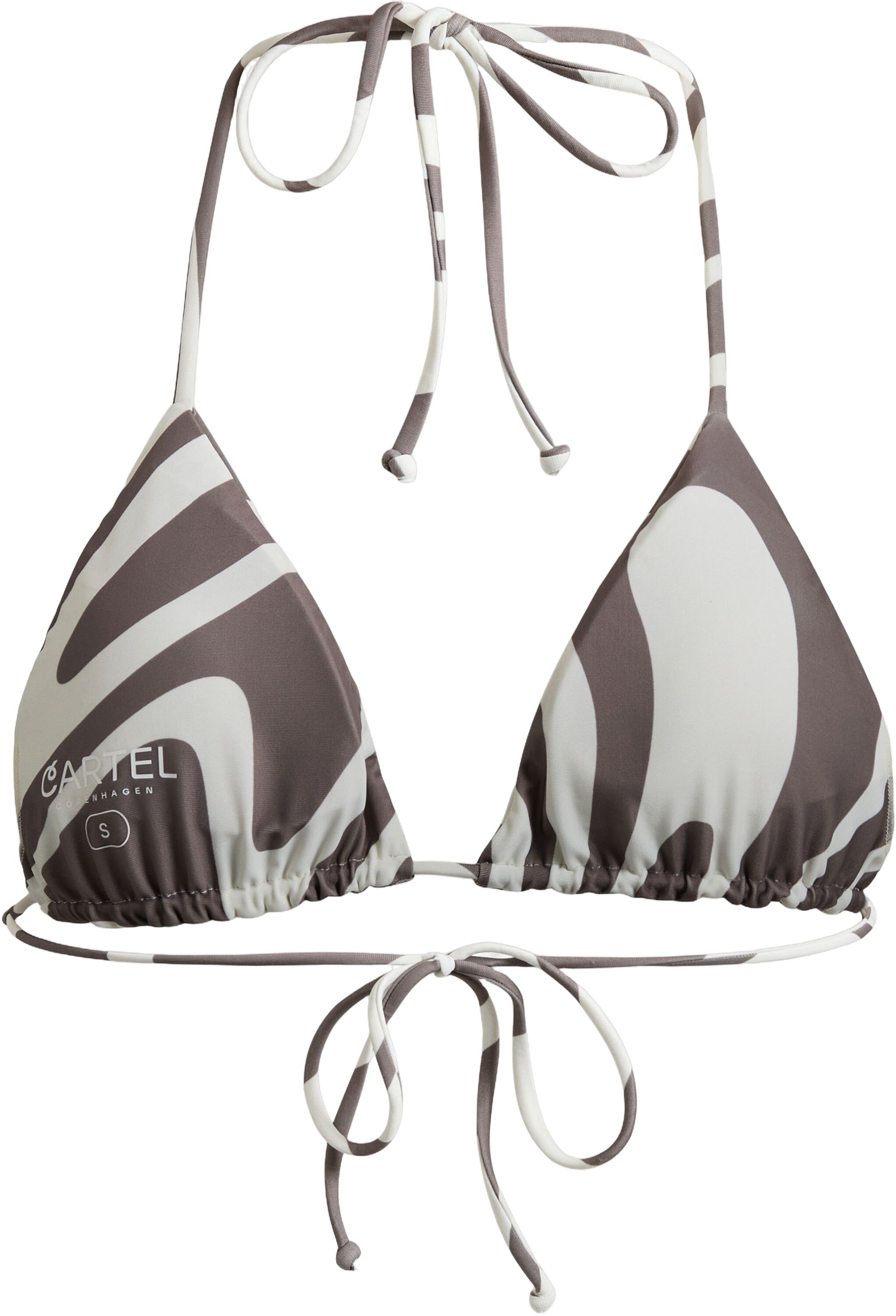 Uluwatu padded triangle bikini top - Zebra Print Hazel