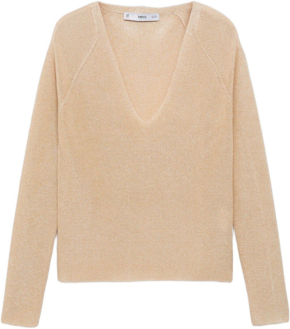 V-neck lurex sweater