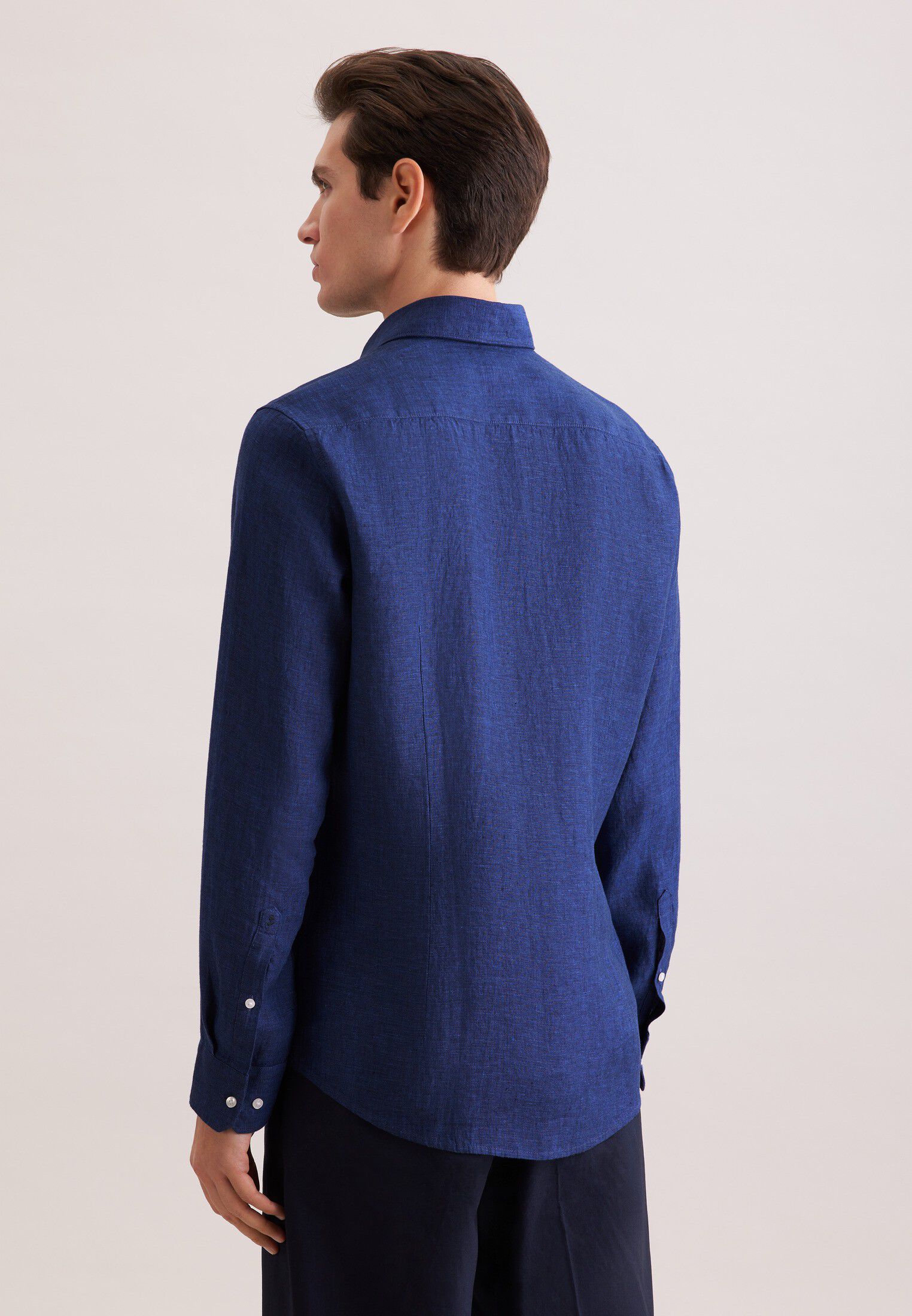 Linen shirt Slim 1/1 Kent-Collar Uni