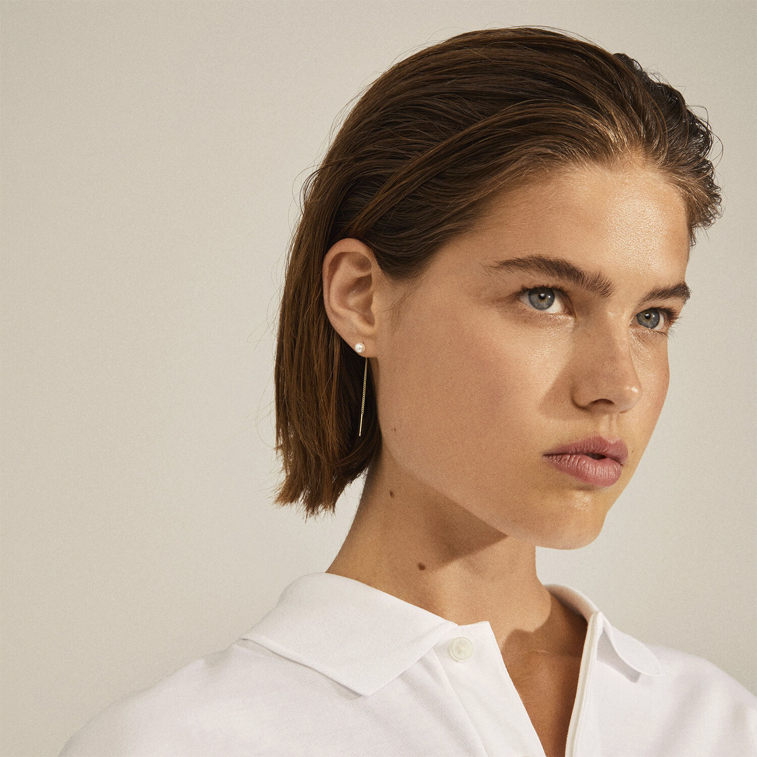 &Oslash;reringe : Elba : Guldbelagt : Hvid