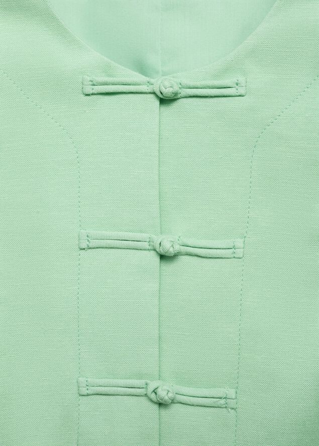 Linen blend suit vest