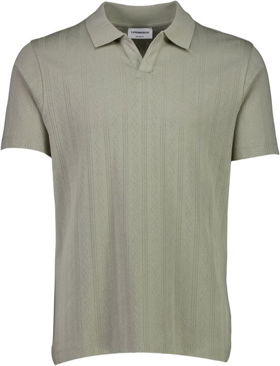 Jacquard v-neck polo S/S