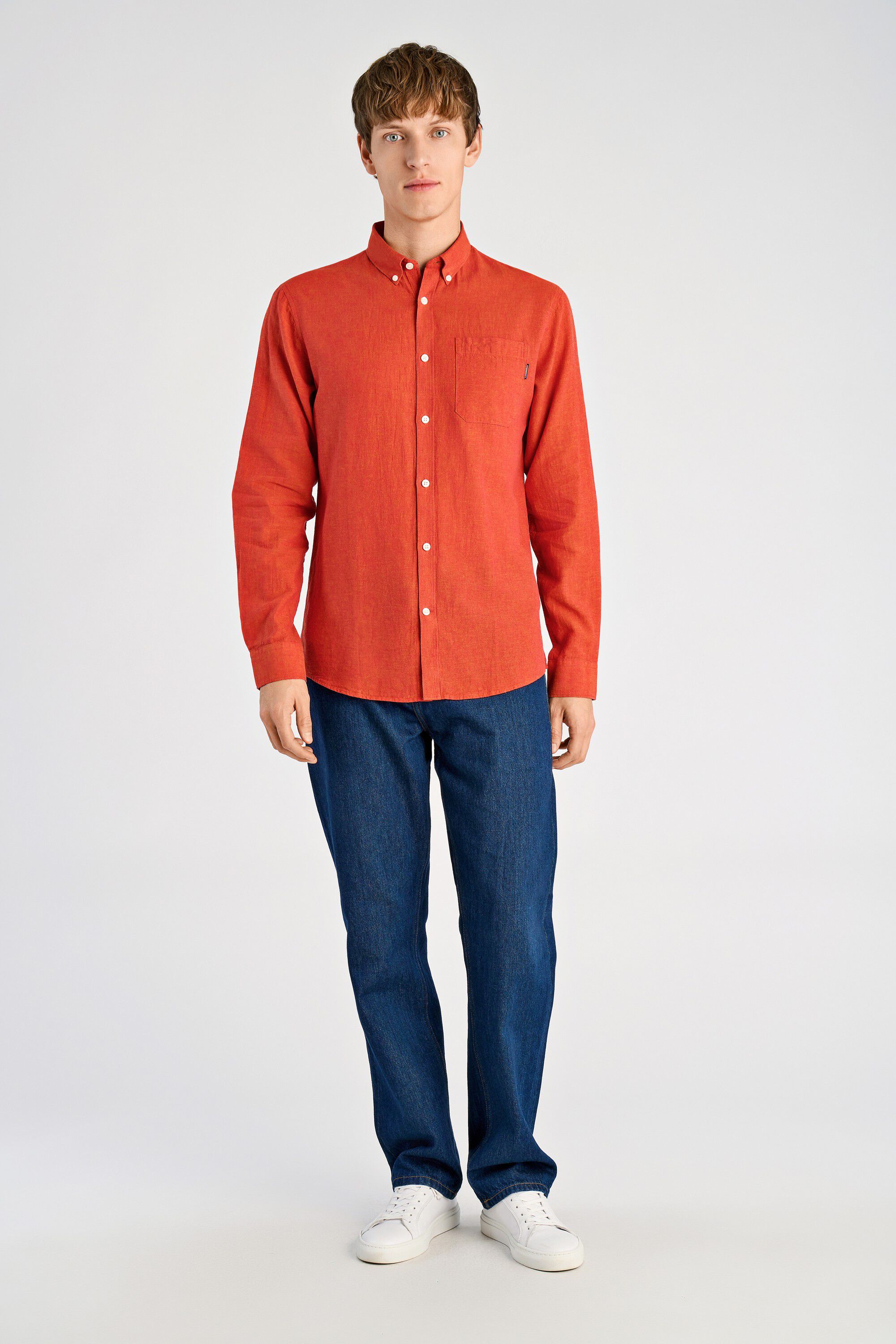 Cotton/linen shirt L/S