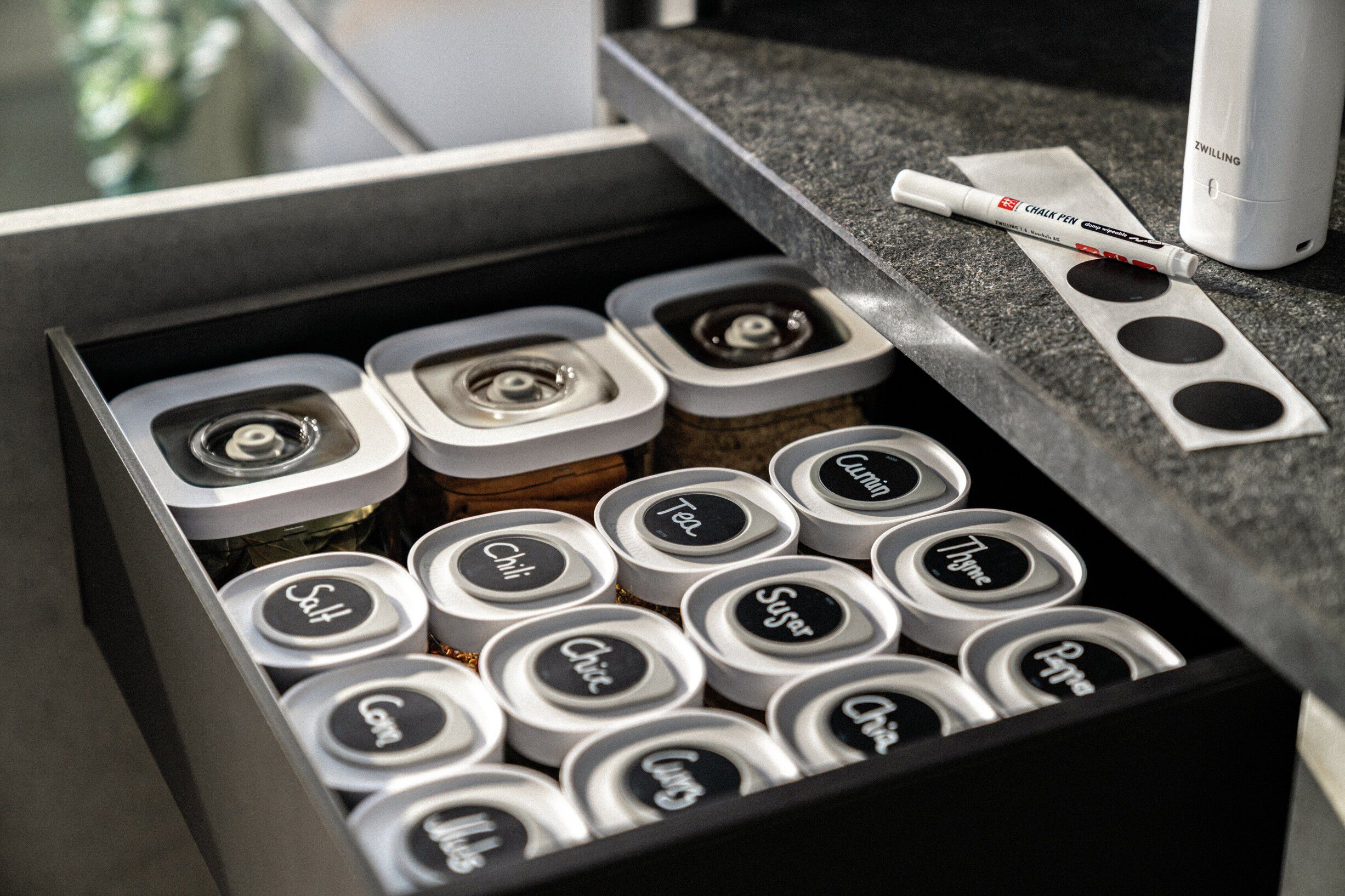 Fresh & Save CUBE CUBE Set med etiketter och kritpenna, 11-st